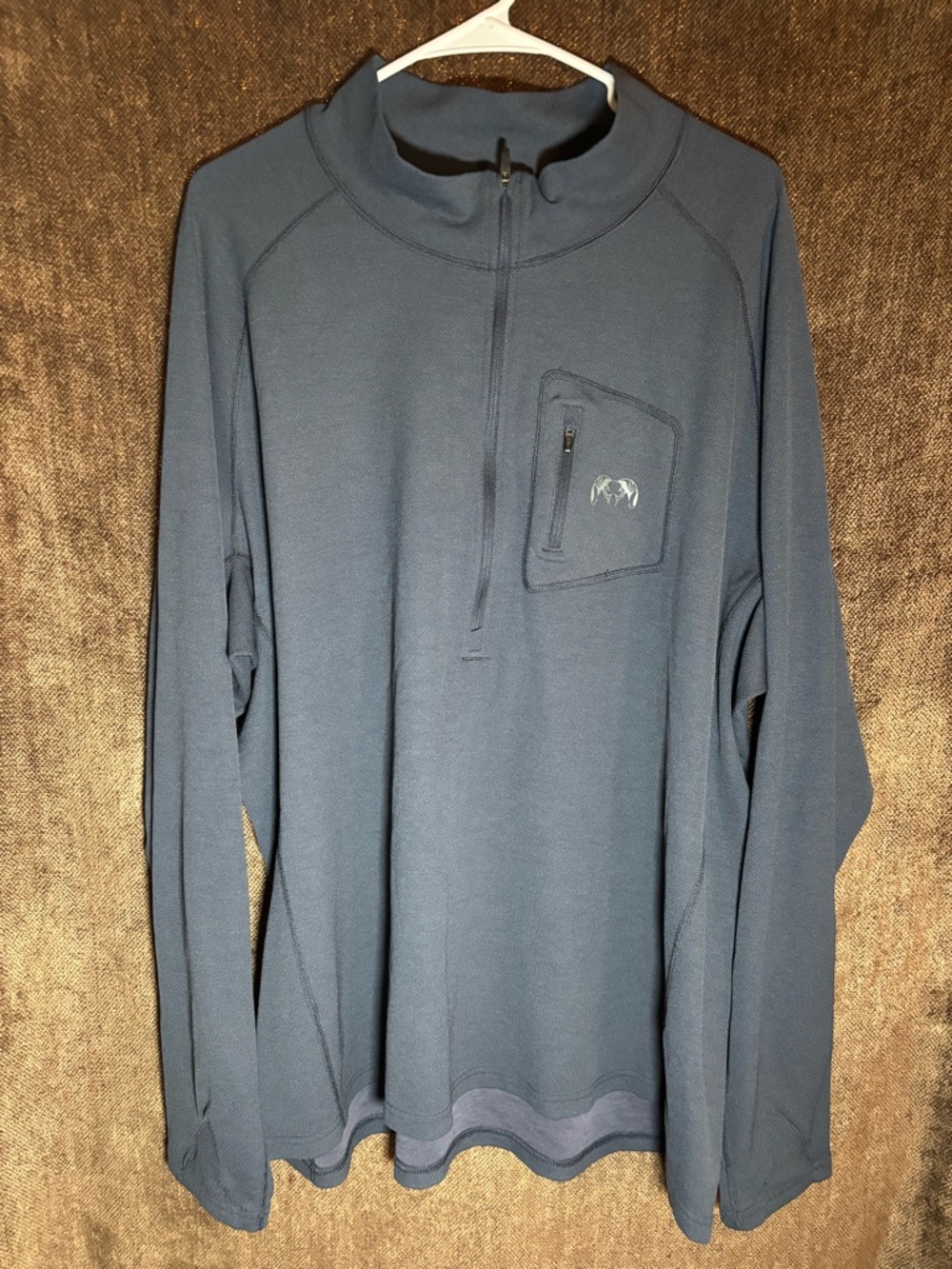 KUIU Logo Navy Merino Wool Base Layer